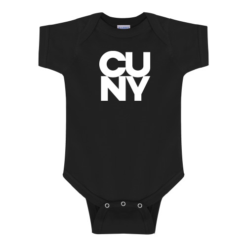 City University of NY Black Infant Onesie-Primary Mark