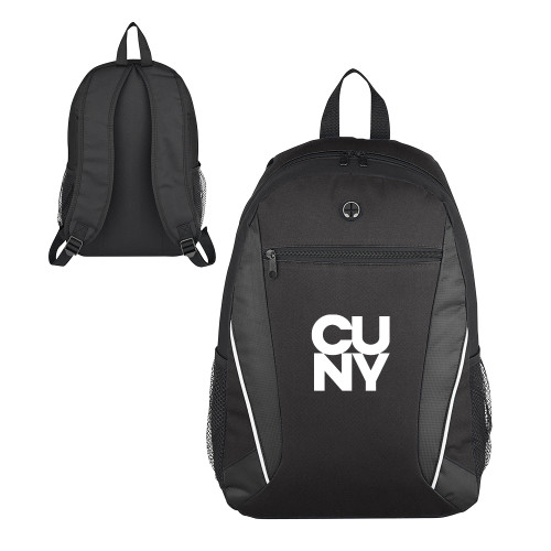 City University of NY Homerun Black Computer Backpack-Primary Mark