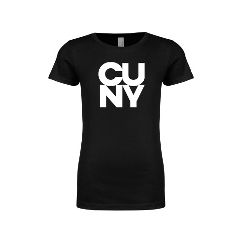 Next Level Girls Black Fashion Fit T Shirt-Primary Mark