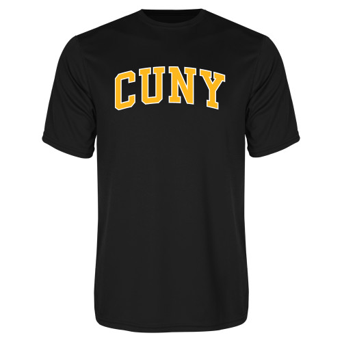City University of NY Black Performance Tee-Arched CUNY