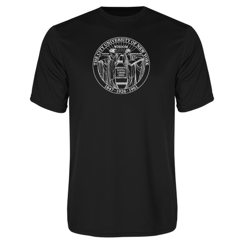 City University of NY Black Performance Tee-Seal