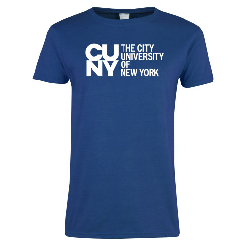 City University of NY Womens Royal Short Sleeve Tee-University Artwork