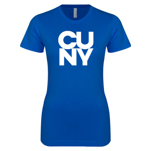 City University of NY Next Level Womens Royal Boyfriend Tee-Primary Mark