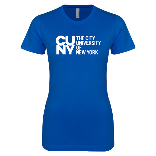 City University of NY Next Level Womens Royal Boyfriend Tee-University Artwork