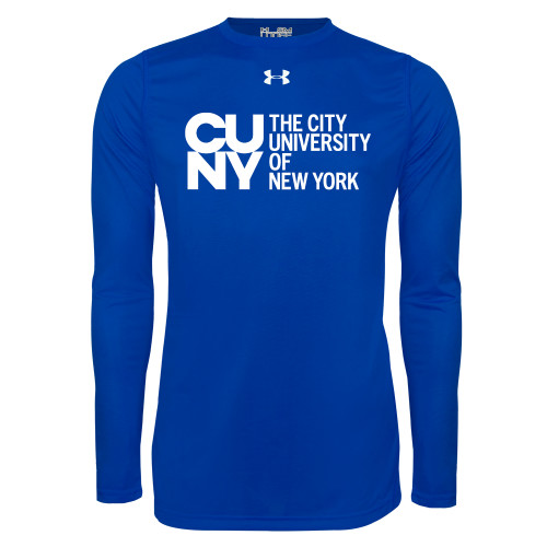 City University of NY Under Armour Royal Long Sleeve Tech Tee-University Artwork