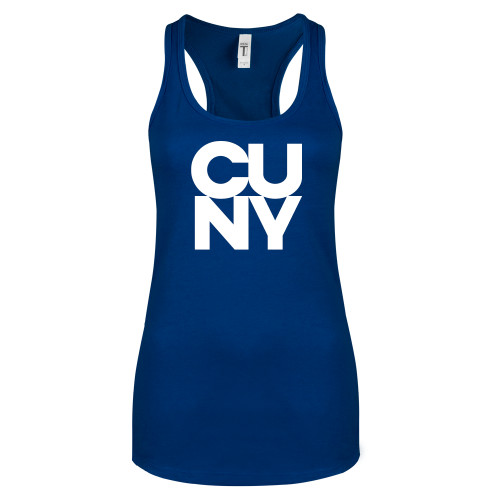 City University of NY Next Level Racerback Tank Royal-Primary Mark