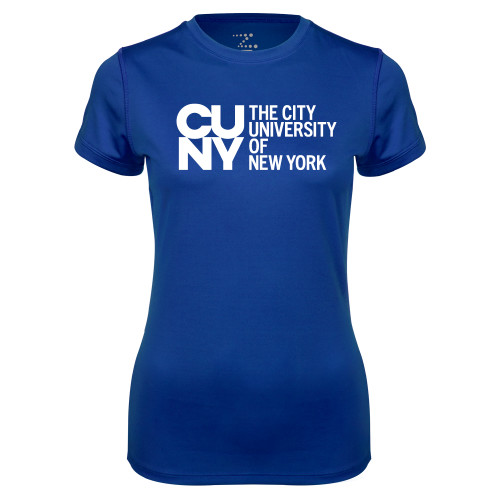 City University of NY Womens Royal Performance Tee-University Artwork