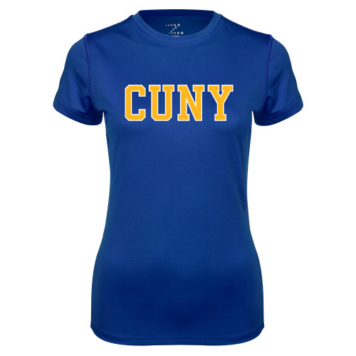 City University of NY Womens Royal Performance Tee-Varsity CUNY