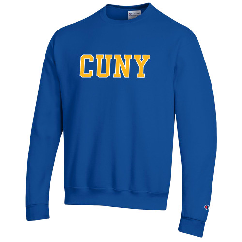 City University of NY Champion Royal Fleece Crew-Varsity CUNY