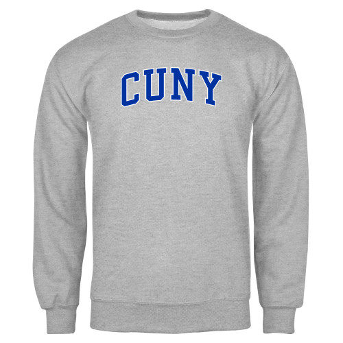 Grey Fleece Crew-Arched CUNY