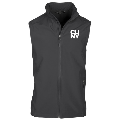 City University of NY Charcoal Softshell Core Vest-Primary Mark