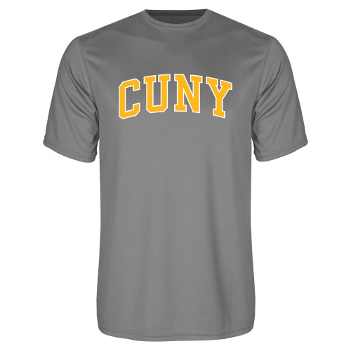 City University of NY Grey Concrete Performance Tee-Arched CUNY