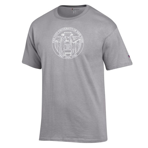 City University of NY Champion Oxford Grey T Shirt-Seal