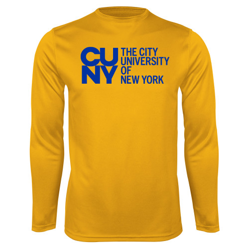City University of NY Gold Performance Long Sleeve Shirt-University Artwork