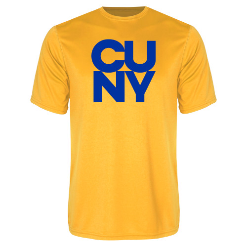 City University of NY Gold Performance Tee-Primary Mark