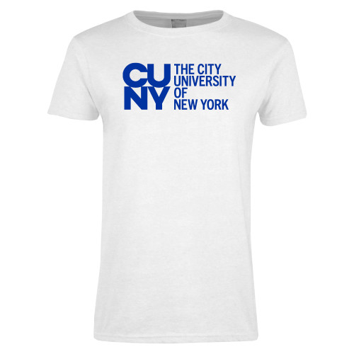 City University of NY Womens White Short Sleeve Tee-University Artwork