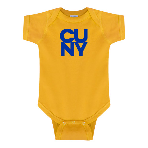 City University of NY Gold Infant Onesie-Primary Mark