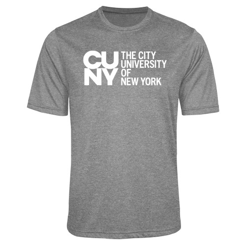 City University of NY Grey Heather Performance Contender Tee-University Artwork