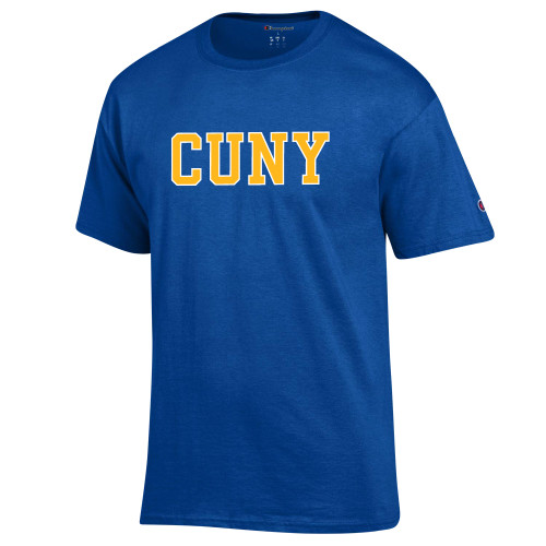 City University of NY Champion Royal T Shirt-Varsity CUNY