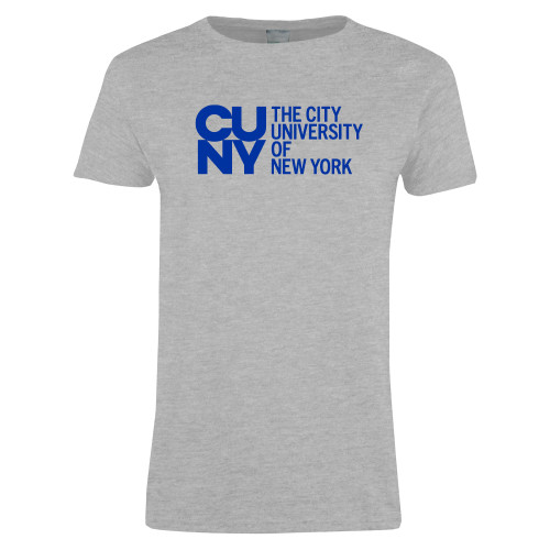 City University of NY Womens Grey Short Sleeve Tee-University Artwork