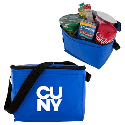 City University of NY Six Pack Royal Cooler-Primary Mark