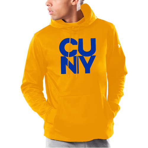 City University of NY Under Armour Gold Armour Fleece Hoodie-Primary Mark