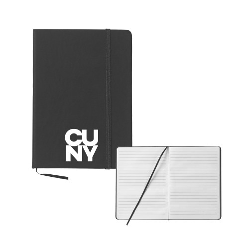 City University of NY 5x7 Black Hard Cover Journal-Primary Mark