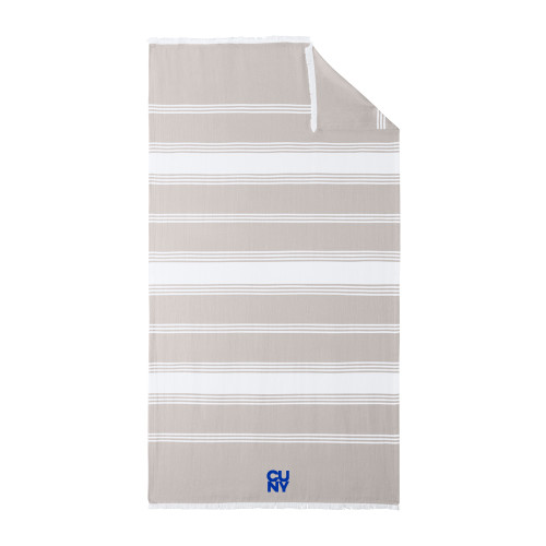 100% Cotton Sahara/White Beach Throw-Primary Mark
