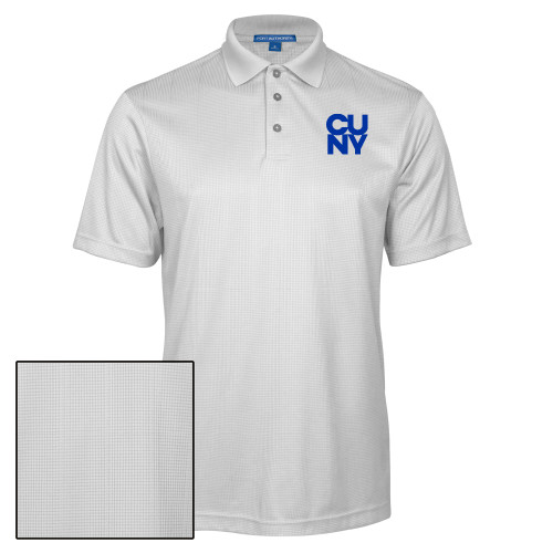 White Performance Fine Jacquard Polo-Primary Mark