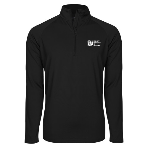 City University of NY Sport Tek Black Sport Wick Stretch 1/2 Zip Pullover-University Artwork