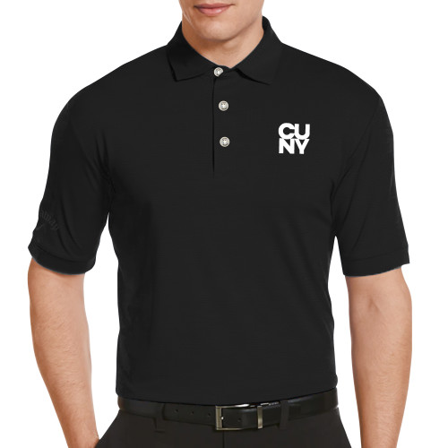 City University of NY Callaway Black Tonal Polo-Primary Mark