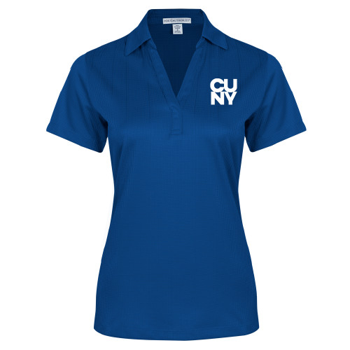 City University of NY Womens Royal Performance Fine Jacquard Polo-Primary Mark