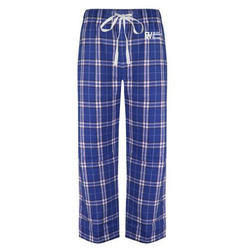 City University of NY Royal/White Flannel Pajama Pant-University Artwork