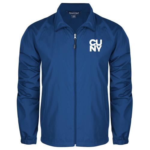 City University of NY Royal Full Zip Wind Jacket-Primary Mark