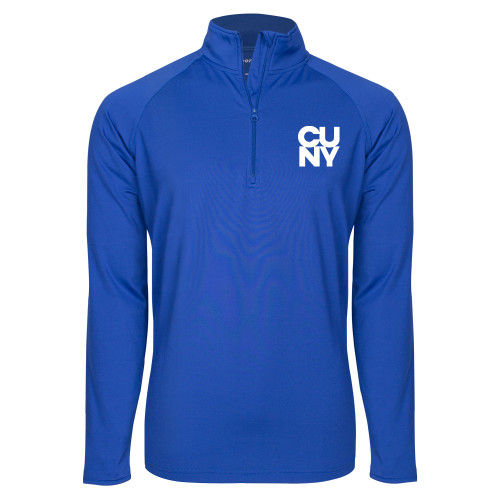 City University of NY Sport Tek Royal Sport Wick Stretch 1/2 Zip Pullover-Primary Mark