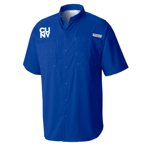 City University of NY Columbia Royal Tamiami Performance Short Sleeve Shirt-Primary Mark