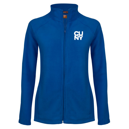 City University of NY Womens Royal Fleece Full Zip Jacket-Primary Mark