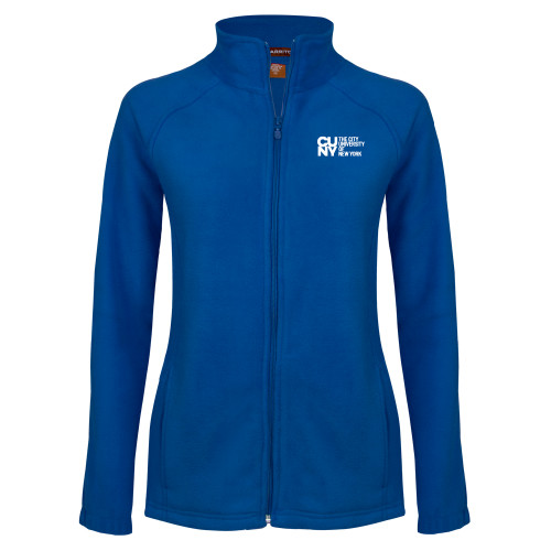 City University of NY Womens Royal Fleece Full Zip Jacket-University Artwork