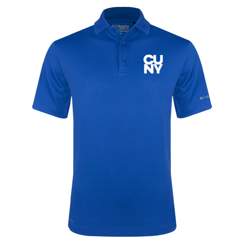 City University of NY Columbia Royal Omni Wick Drive Polo-Primary Mark