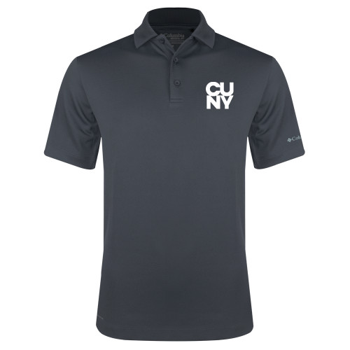 City University of NY Columbia Charcoal Omni Wick Drive Polo-Primary Mark