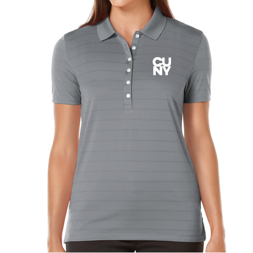 City University of NY Callaway Womens Steel Grey Opti Vent Polo-Primary Mark