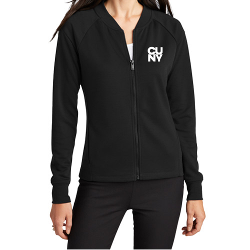 Mercer+Mettle Womens Deep Black Full Zip Jacket-Primary Mark