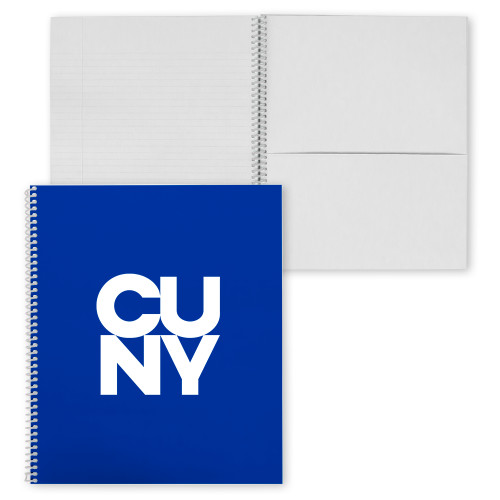 City University of NY College Spiral Notebook w/Clear Coil-Primary Mark