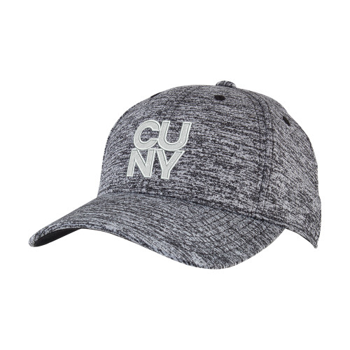 City University of NY PosiCharge Black/White Electric Heather Hat-Primary Mark