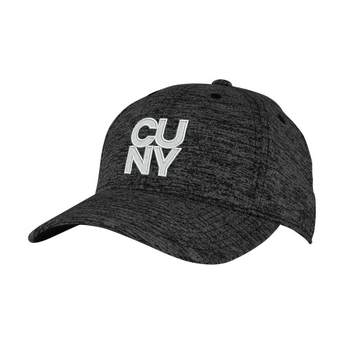 City University of NY PosiCharge Charcoal/Black Electric Heather Hat-Primary Mark