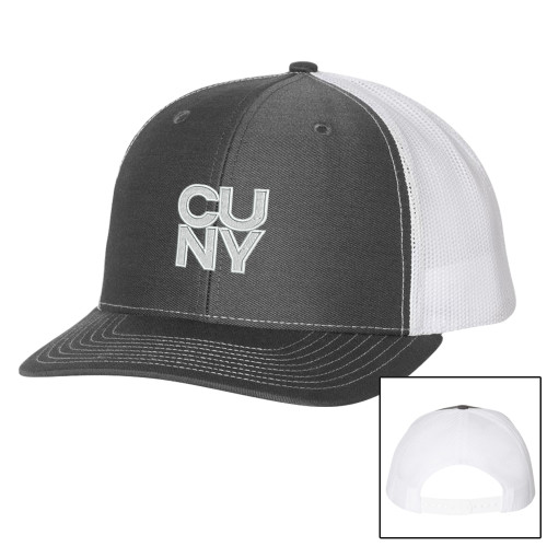 City University of NY Richardson Charcoal/White Trucker Hat-Primary Mark