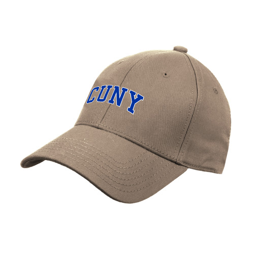 City University of NY Khaki Structured Adjustable Pro Style Hat-CUNY Arched