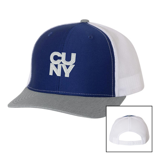 City University of NY Richardson Royal/White/Heather Trucker Hat-Primary Mark