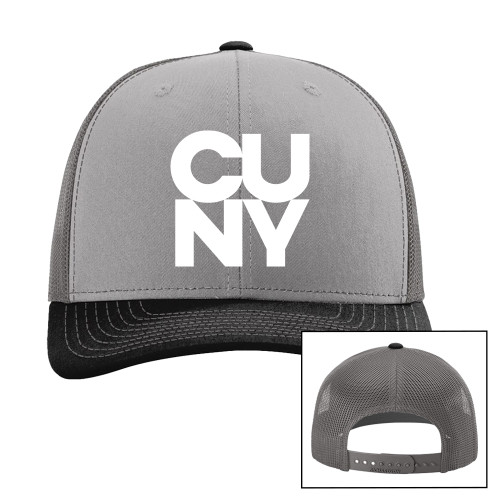 Richardson Grey/Charcoal/Black Trucker Hat-Primary Mark