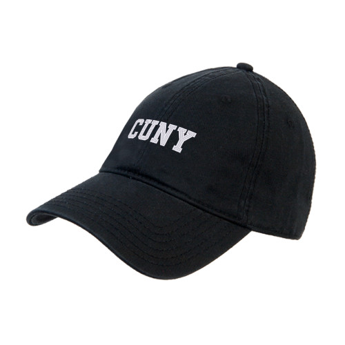 City University of NY Black Unstructured Adjustable Low Profile Hat-Collegiate CUNY